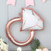 26" tall Extra Large Diamond Wedding Ring Mylar Foil Balloon - Rose Gold and White BLOON_FOL0012_25