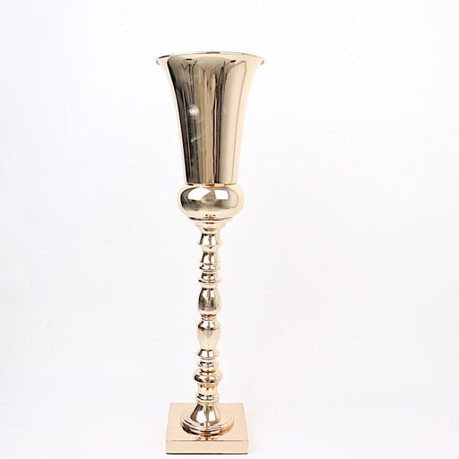 27" tall Metal Trumpet Wedding Vase - Gold CHDLR_062_28_GOLD