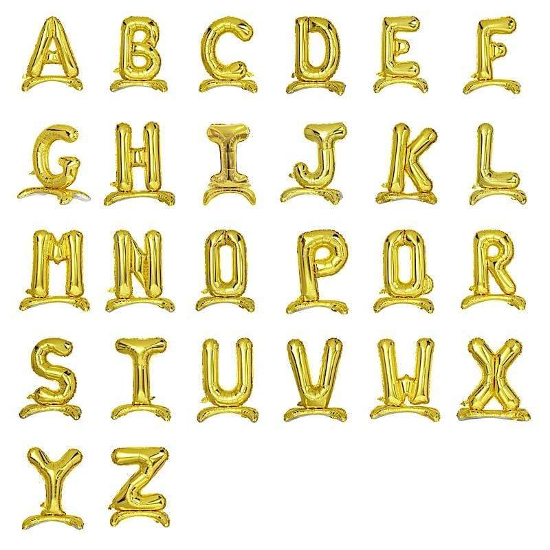 27" tall Mylar Foil Standing Balloon - Gold Letters