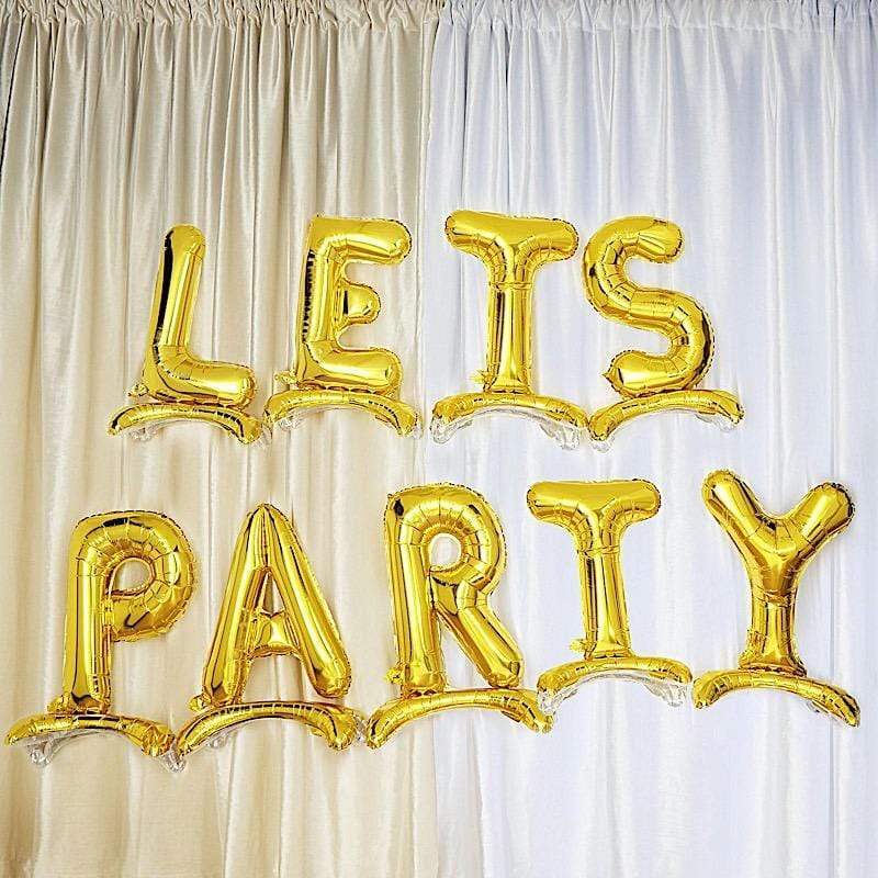 27" tall Mylar Foil Standing Balloon - Gold Letters