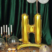 27" tall Mylar Foil Standing Balloon - Gold Letters