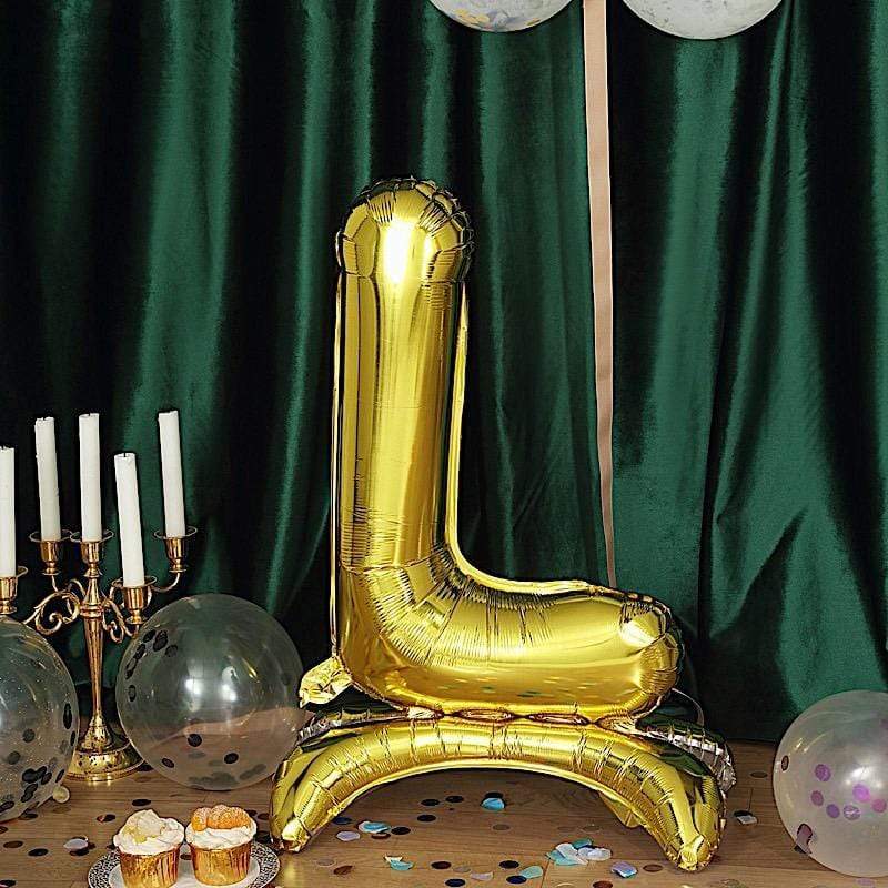 27" tall Mylar Foil Standing Balloon - Gold Letters
