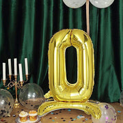 27" tall Mylar Foil Standing Balloon - Gold Letters