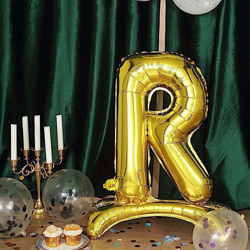 27" tall Mylar Foil Standing Balloon - Gold Letters