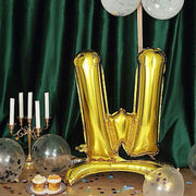 27" tall Mylar Foil Standing Balloon - Gold Letters