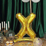 27" tall Mylar Foil Standing Balloon - Gold Letters