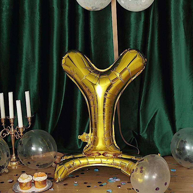 27" tall Mylar Foil Standing Balloon - Gold Letters