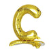 27" tall Mylar Foil Standing Balloon - Gold Letters BLOON_24G_C