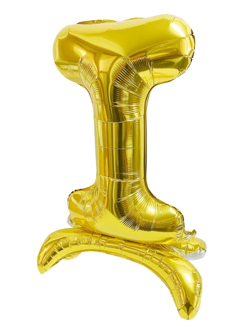 27" tall Mylar Foil Standing Balloon - Gold Letters BLOON_24G_I