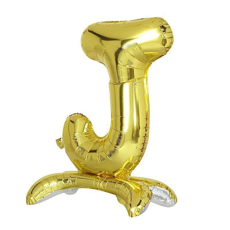 27" tall Mylar Foil Standing Balloon - Gold Letters BLOON_24G_J