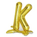27" tall Mylar Foil Standing Balloon - Gold Letters BLOON_24G_K