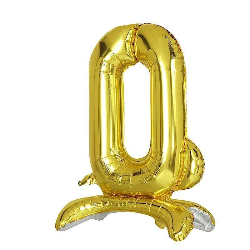 27" tall Mylar Foil Standing Balloon - Gold Letters BLOON_24G_Q