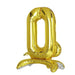 27" tall Mylar Foil Standing Balloon - Gold Letters BLOON_24G_Q