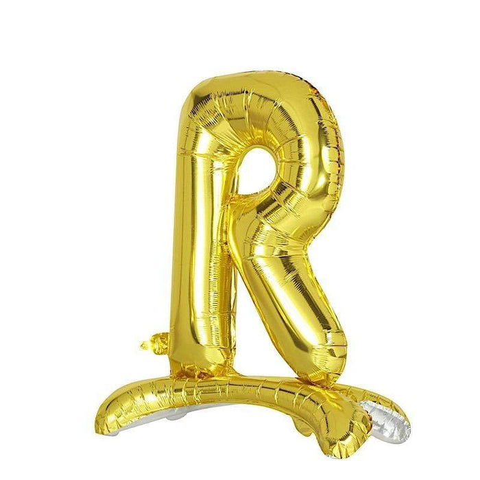27" tall Mylar Foil Standing Balloon - Gold Letters BLOON_24G_R