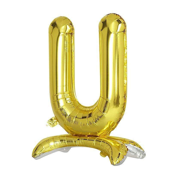 27" tall Mylar Foil Standing Balloon - Gold Letters BLOON_24G_U