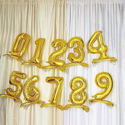 27" tall Mylar Foil Standing Balloon - Gold Numbers