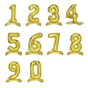 27" tall Mylar Foil Standing Balloon - Gold Numbers