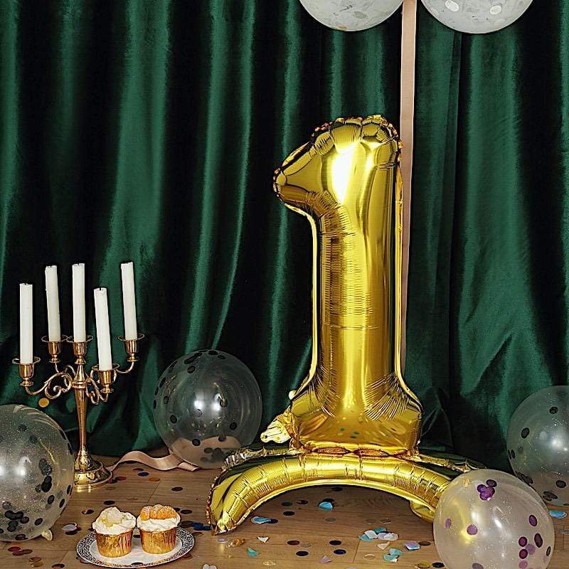 27" tall Mylar Foil Standing Balloon - Gold Numbers