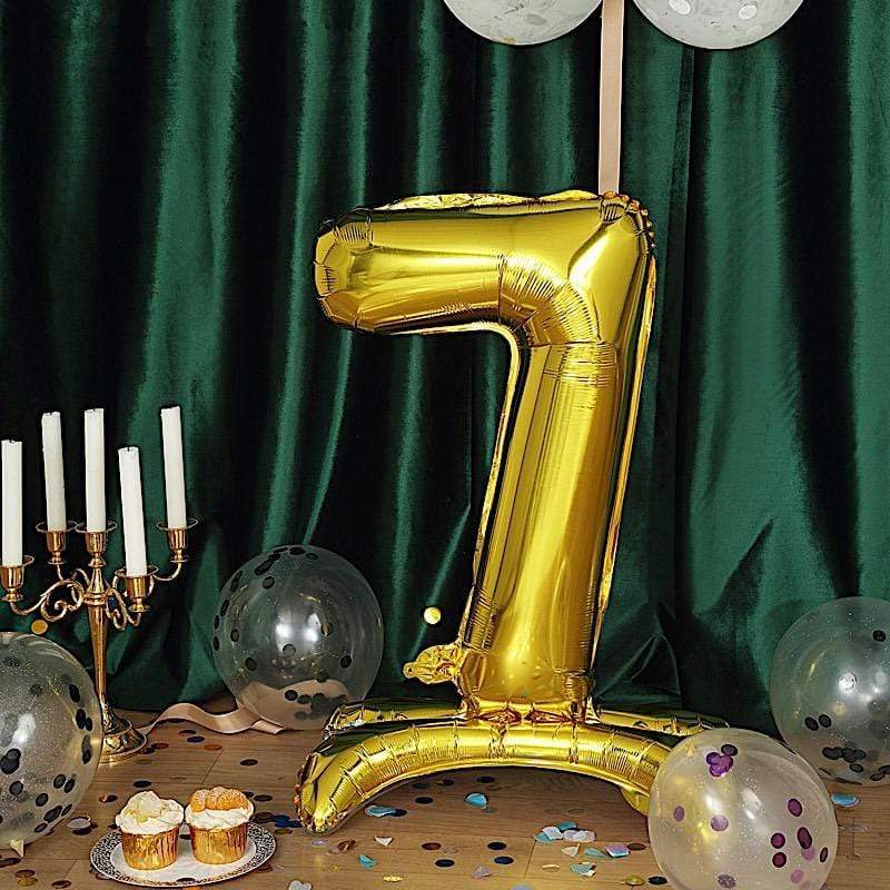 27" tall Mylar Foil Standing Balloon - Gold Numbers