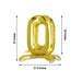 27" tall Mylar Foil Standing Balloon - Gold Numbers