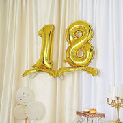 27" tall Mylar Foil Standing Balloon - Gold Numbers