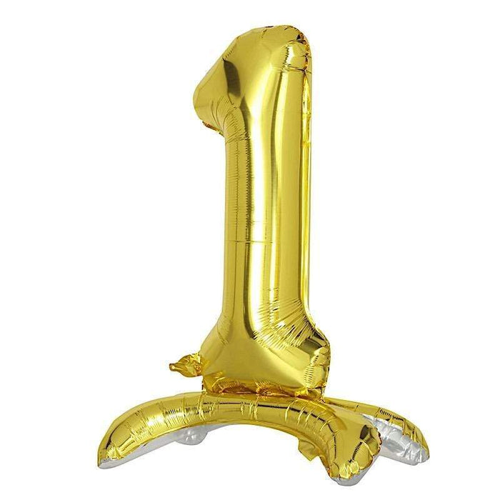 27" tall Mylar Foil Standing Balloon - Gold Numbers BLOON_24G_1