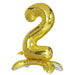 27" tall Mylar Foil Standing Balloon - Gold Numbers BLOON_24G_2