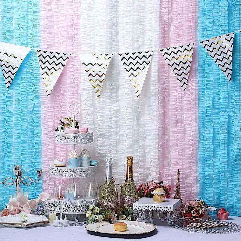 28 ft long Ruffled Tissue Paper Garlands