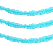 28 ft long Ruffled Tissue Paper Garlands PAP_GRLD_004_BLUE