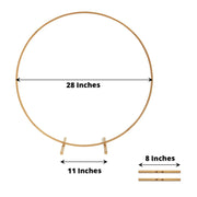 28" Round Metal Floral Hoop Standing Wreath Centerpiece Ring