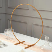 28" Round Metal Floral Hoop Standing Wreath Centerpiece Ring