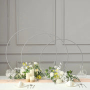28" Round Metal Floral Hoop Standing Wreath Centerpiece Ring