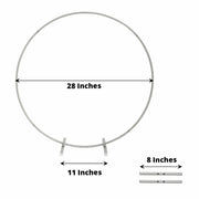 28" Round Metal Floral Hoop Standing Wreath Centerpiece Ring
