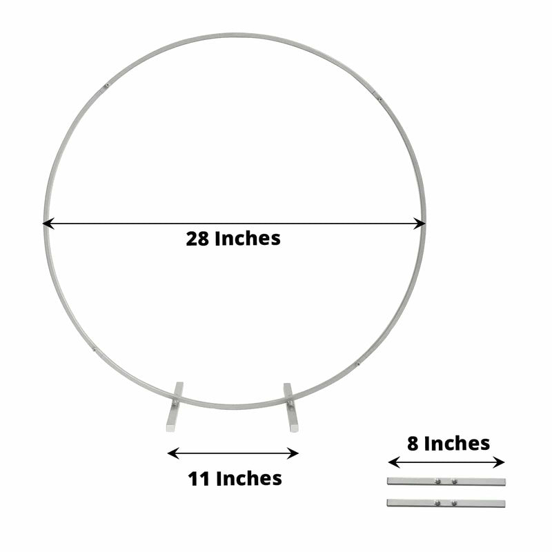 28" Round Metal Floral Hoop Standing Wreath Centerpiece Ring