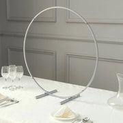 28" Round Metal Floral Hoop Standing Wreath Centerpiece Ring