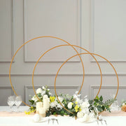 28" Round Metal Floral Hoop Standing Wreath Centerpiece Ring
