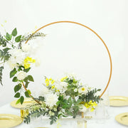 28" Round Metal Floral Hoop Standing Wreath Centerpiece Ring