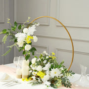 28" Round Metal Floral Hoop Standing Wreath Centerpiece Ring