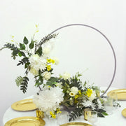 28" Round Metal Floral Hoop Standing Wreath Centerpiece Ring