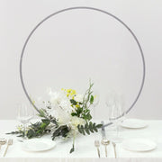 28" Round Metal Floral Hoop Standing Wreath Centerpiece Ring