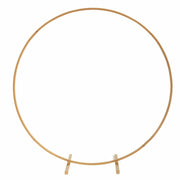28" Round Metal Floral Hoop Standing Wreath Centerpiece Ring WOD_HOPMET5_28_GOLD