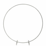 28" Round Metal Floral Hoop Standing Wreath Centerpiece Ring WOD_HOPMET5_28_SILV