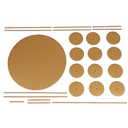 29" Tiered 12 Arm Round Metal Cupcake Holder Dessert Display Stand - Gold CAKE_MET_003_12_GOLD