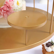 29" Tiered 12 Arm Round Metal Cupcake Holder Dessert Display Stand - Gold CAKE_MET_003_12_GOLD