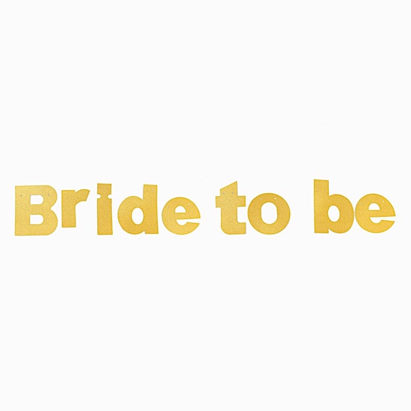3.5 ft Glittered Bride To Be Paper Bridal Shower Hanging Garland - Gold PAP_GRLD_009_BRIDE_GD