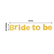 3.5 ft Glittered Bride To Be Paper Bridal Shower Hanging Garland - Gold PAP_GRLD_009_BRIDE_GD