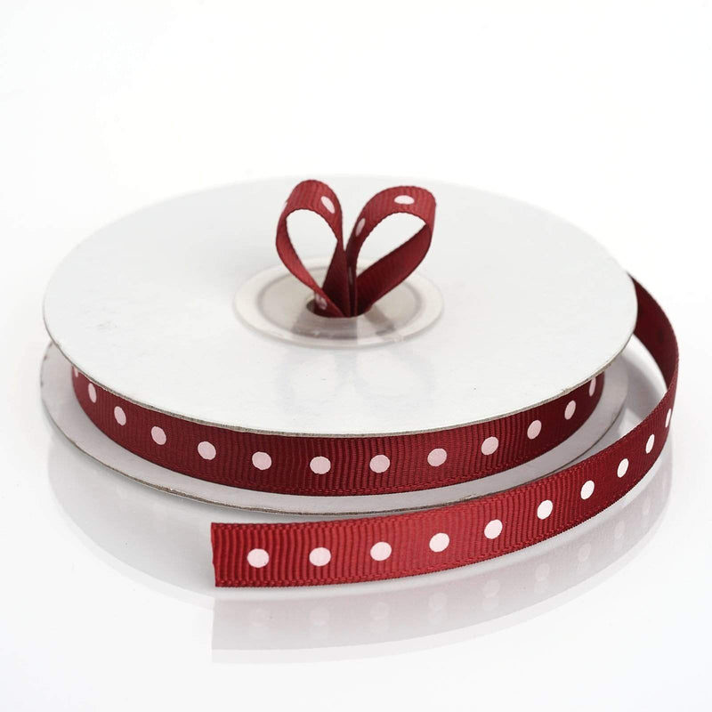 3/8" 25 yards Polka Dot Grosgrain Ribbon