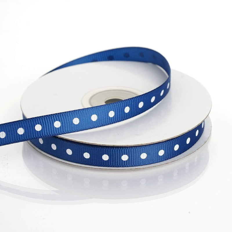 3/8" 25 yards Polka Dot Grosgrain Ribbon RIB_DOT0308_NAVY
