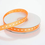 3/8" 25 yards Polka Dot Grosgrain Ribbon RIB_DOT0308_ORNG