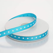 3/8" 25 yards Polka Dot Grosgrain Ribbon RIB_DOT0308_TURQ